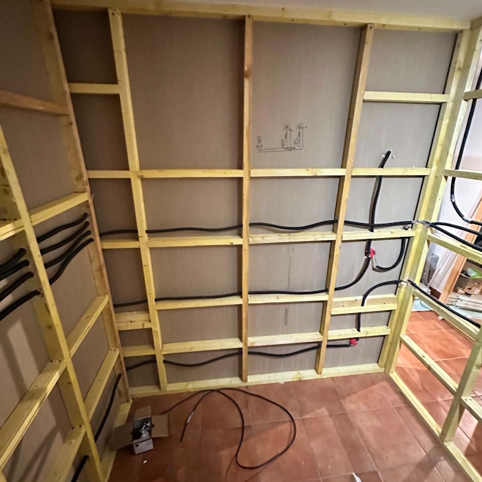 Photo de chantier — coffret modulaire